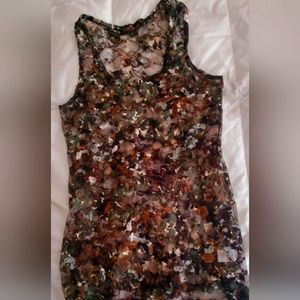 ❤ 3/$25 Almost Famous camo colored lace tank